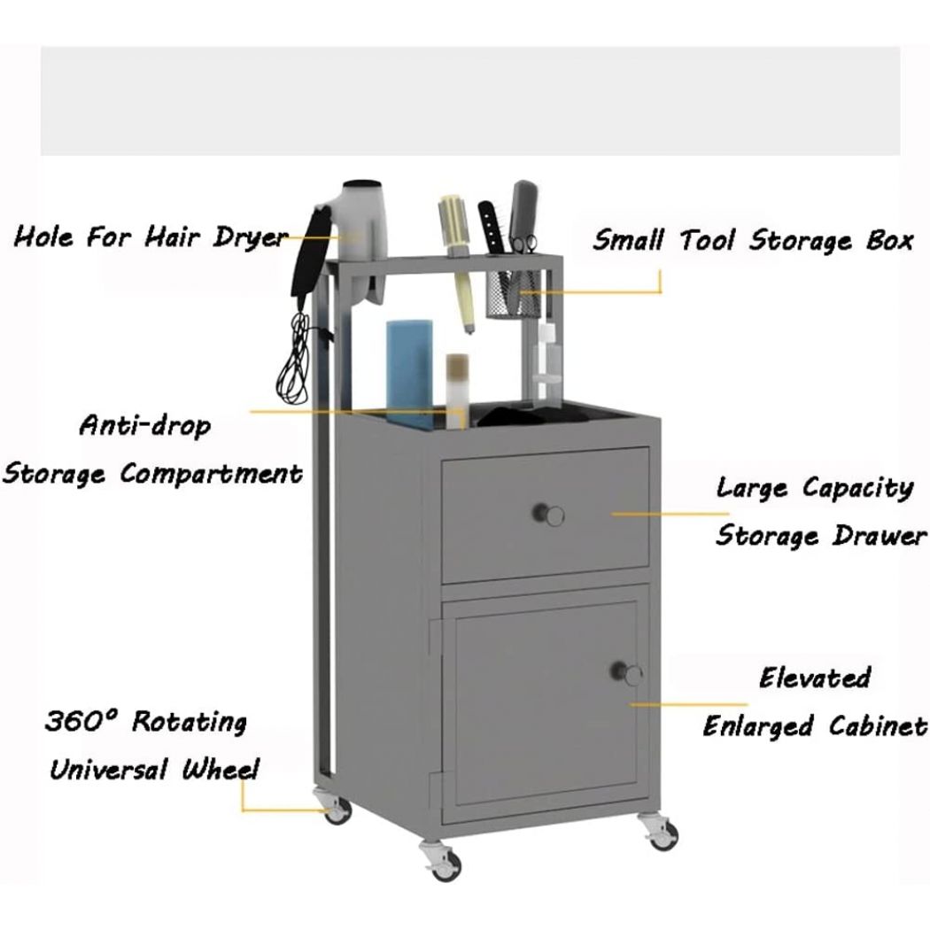 Multifunctional Makeup Storage Cart Trolley for Salon